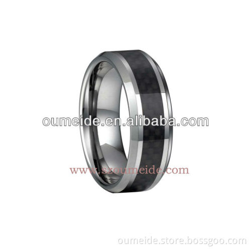Fashion jewelry high quality tungsten steel Ring,best metal ring factory